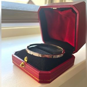 Cartier narrow LOVE bracelet - size 16